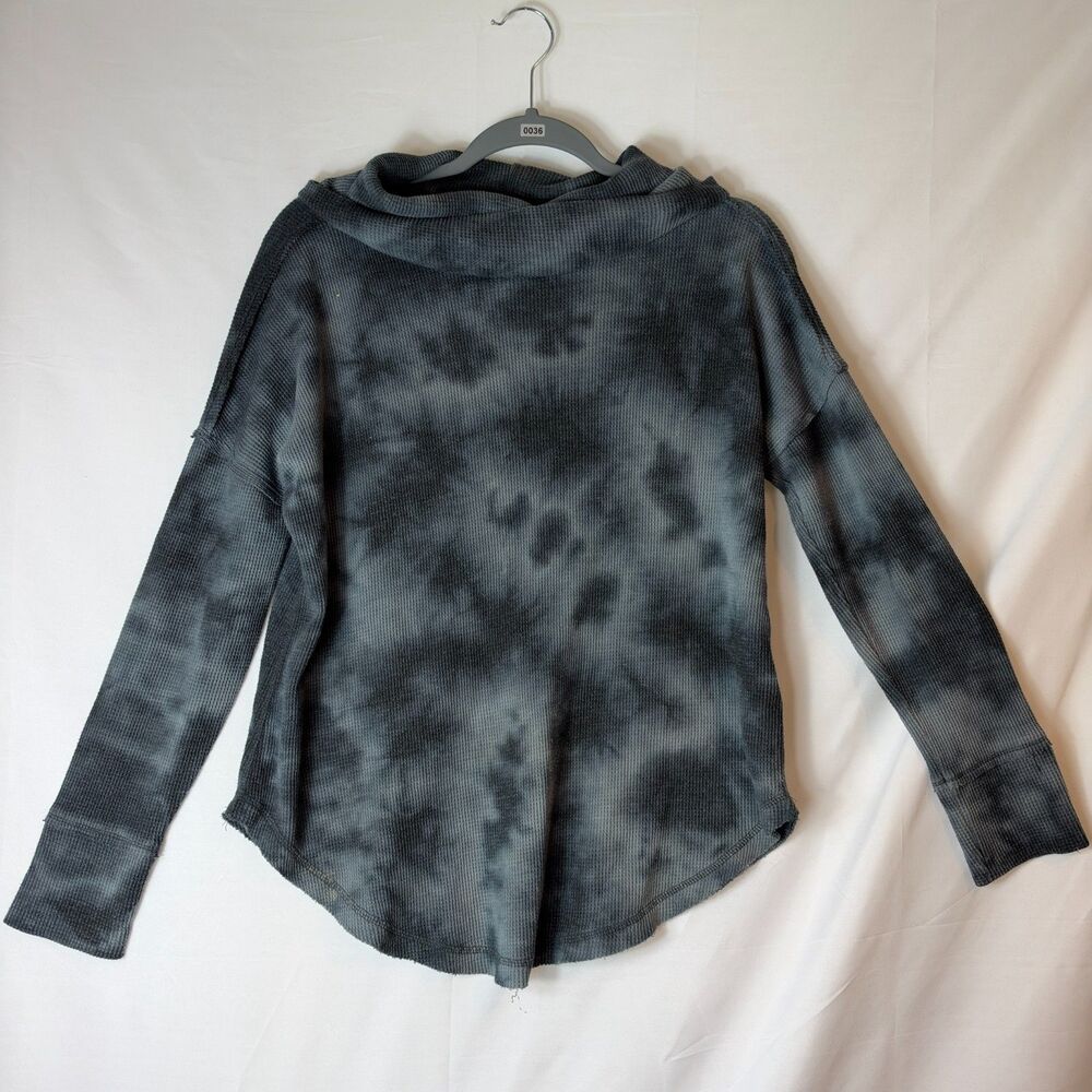 Maeve Anthropologie Tie Dye Cowl Neck Waffle Knit Top Size XS